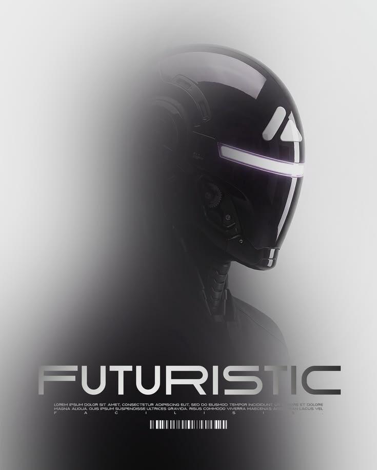 Cyberpunk Robot Tech Poster